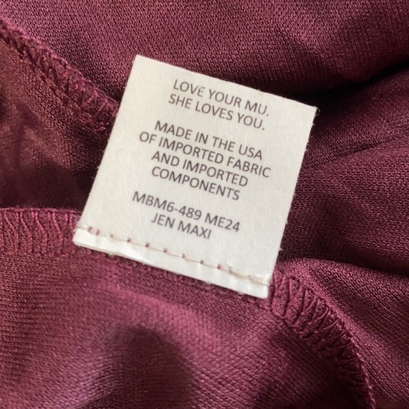 Show Me Your MuMu Jenn Maxi Dress Merlot Chiffon - Picture 11 of 12